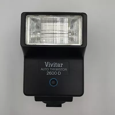 Vivitar Auto Thyristor 2600 D Camera Shoe Mount Flash Tested Works • $9.99