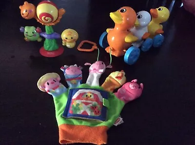 Bulk Baby Toys Fisher Price Highchair Suction Toy Pull Along Toy Finger Puppets • $14.99