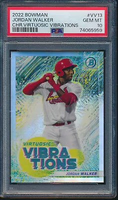 PSA 10 JORDAN WALKER 2022 Bowman Chrome VIRTUOSIC VIBRATIONS Rookie RC GEM MINT • $79.99