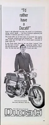 Print Ad 1965 Italian Motorcycle Ducati Monza Jr. OHC 160cc Berliner Motors • $12.99