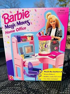 ❤️ Barbie 1990’s Magic Moves Home Office Playset #67155❤️New Sealed❤️ • $73