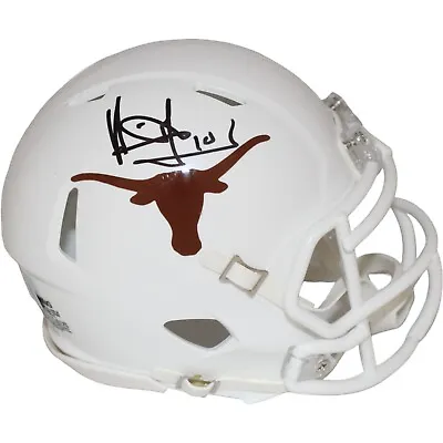 Vince Young Autographed Texas Longhorns Mini Helmet Beckett 42294 • $89.99