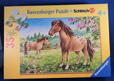 Ravensburger Puzzle + Schleich Appaloosa Horse 35 Piece Age 4 +  # 09 1034 • $3