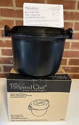 Pampered Chef Rice Cooker Plus Microwave 3 Qt Retired #2779 Instructions & Box • $23.50