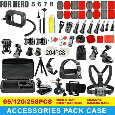 $10.99 • Buy Accessories Pack Case Chest Head Bike Monopod Float Mount For GoPro Hero 8 7 6 5