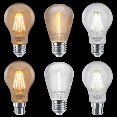 £11.99 • Buy  Vintage Retro Industrial Filament LED Light Bulbs Edison Cage Style Party Lamps
