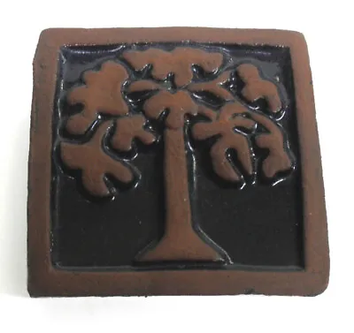 Vtg Tree Of Life Terracotta Tile Mercer Moravian Studio Art Pottery 3 X 3 1980s • $18