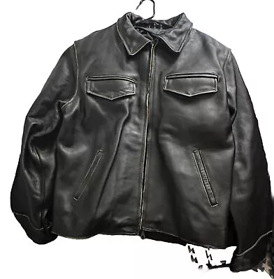 “Gear” Leather Motorcycle Jacket 2XL • $99