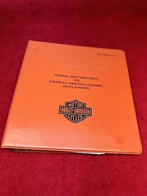 Harley Davidson MSDS Material Safety Data Sheets Dealers Binder 92 93 94 95 OEM • $44.97