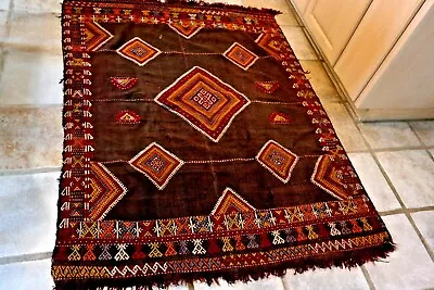 Turkish Cicim Embroidered Handmade Rug  • $80