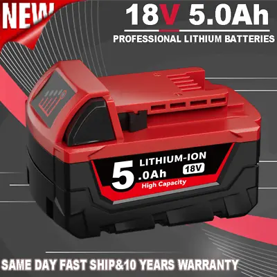 (1) BRAND NEW - For Milwaukee M18 5.0 Ah 5.0Ah XC Lithium-Ion Battery 48-11-1850 • $24.92