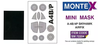 Montex 1/72 DOUGLAS A-4B A-4P SKYHAWK CANOPY & WHEELS PAINT MASK Airfix • $3.99