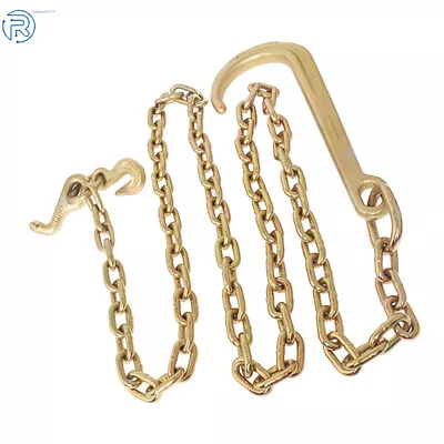 Grab Hook Welded Towing Wrecker Chain 15  J Hook Mini J  5/16 X 8 FT Grade 70 • $35.77