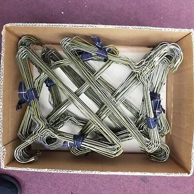 Box Of 400 Pcs Mix 1316 Inch Metal Wire Clothes Hangers 13 Gauge Gold Used. • $40