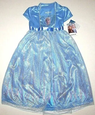 Disney Frozen Princess Elsa Fantasy Nightgown Pajamas Costume Blue New Tod Girl • $24.99