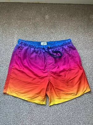 Kangaroo Poo Men’s Rainbow Swim Shorts. Holiday. Summer. Medium  • £5