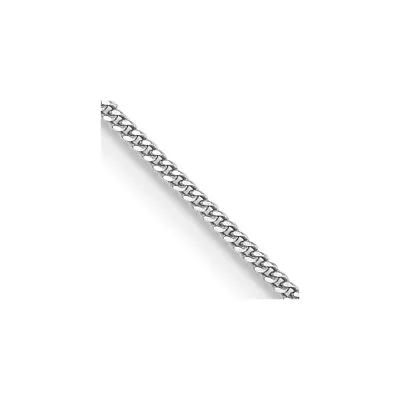 Real 14kt White Gold 20 Inch .9mm Curb  With Spring Ring Clasp Pendant Chain • $148.43