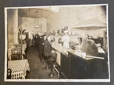 Vintage CDV Cabinet Photo Diner Interior Cook Policeman Waitress Cigars C. 1900 • $9.99