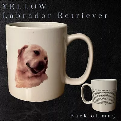 YELLOW LABRADOR RETRIEVER  Coffee Mug With Saying Lab Lover 4  CERAMIC Large • $8.95