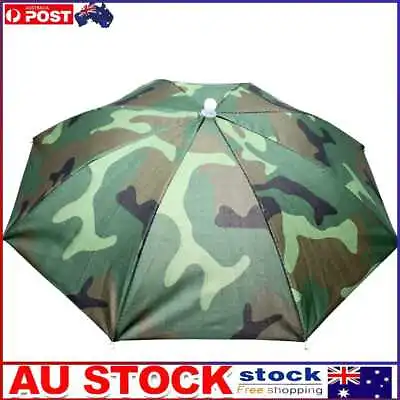 $9.99 • Buy Foldable Umbrella Hat Outdoor Fishing Hiking Sun Shade Cap (Camouflage)