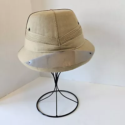 Vintage Bombay Bowler Safari Pith Helmet Tan Unisex Sz 7 KY CASTLE RB Martin     • $34.99