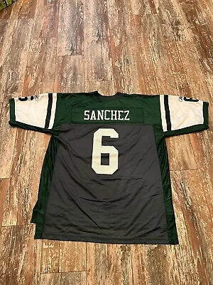 New York Jets Mark Sanchez #6 Reebok Jersey - Men’s: XL - Green / White • $54.99