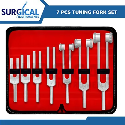 7 Tuning Forks Set Medical Surgical Chiropractic Physical Diagnostic Instruments • $16.99