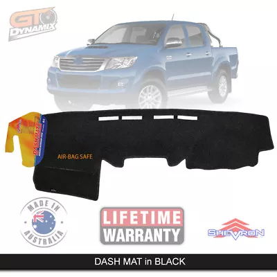 BLACK DASH MAT For TOYOTA Hilux 150 Series SR5 SR KUN26R 2/2005-6/2015 DM978 • $89.95