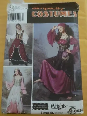Simplicity 9966 Medieval Gypsy Dress With Corset Costume Pattern Sz 14-20 Uncut • $15.95
