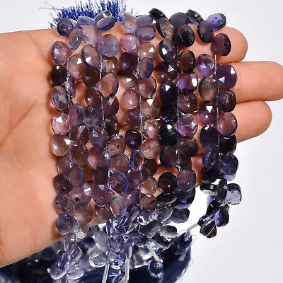 Natural Iolite Gemstone Heart Shape Faceted Beads 7X7X4mm Strand 2025 Pcs XY738 • $21