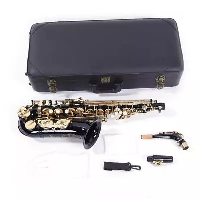 Glarry Professional Brass Band Eb E-flat Alto Saxophone Sax Black W/ Carry Case • $175.49