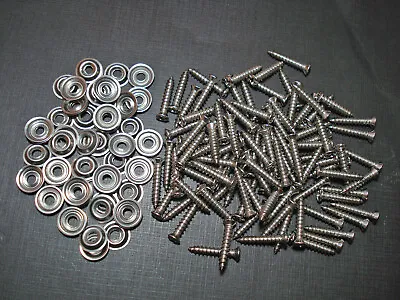 100 Pcs #8 X 7/8  W/#6 Head Stainless Door Panel Screws Chevy Buick Cadillac GM  • $43.99