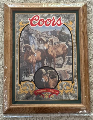 $79.95 • Buy Coors Nature Series Bighorn Sheep Mirror - Mint Condition