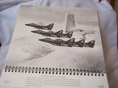 12 R.g. Smith Aviation Prints In 1980 Mcdonnell Douglas Appointment Calendar G • $1.99