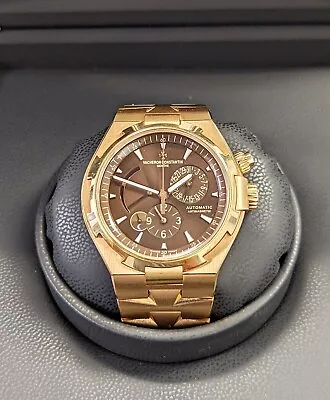 $117000 • Buy Vacheron Constantin Overseas Dual Time Rose Gold Chocolate Brown 47450 RARE 