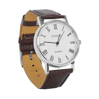 GENEVAS Watch Men's Roman Fashion 110 Belt Men's Watch • $0.99