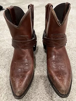 Womens Frye Leather Harness Boots Brown Size 9 • $79