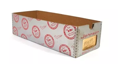 Vintage Johnson Outboard Motors Cardboard Parts Advertisment Storage Box 12 X5  • $34.99