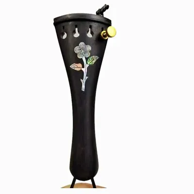 Violin Parts Ebony Drawstring Gut Trimmer Inlaid With Mother Of Pearl Flowers • $24.25