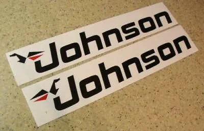 Johnson Vintage Outboard Decal Die-Cut 12  2-PAK FREE SHIP + FREE Fish Decal! • $14