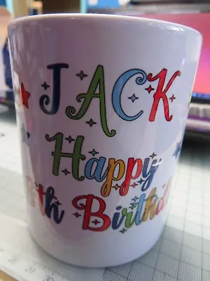 18th21st Any Age Or Name Personalised Birthday Mugs Rainbow Or Unicorn Colours • £6