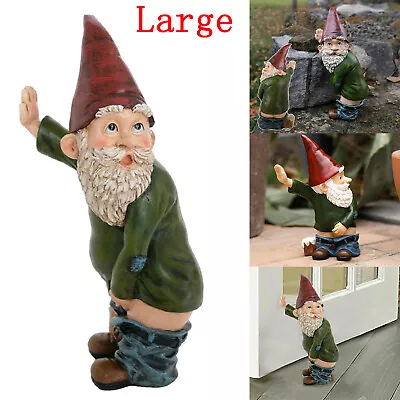 5.9  Naughty Peeing Gnome Statue Garden Funny Dwarf Figurines Resin Decoration • $19.99