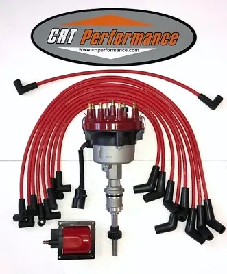 1991-1995 FORD 5.0L 302 EFI DISTRIBUTOR + 48K COIL + RED 8mm USA PLUG WIRES  • $169.95