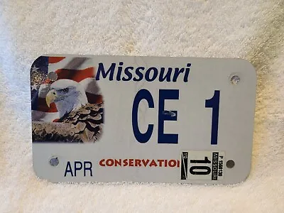 2010 Missouri Conservation Motorcycle License Plate CE 1 • $149.99