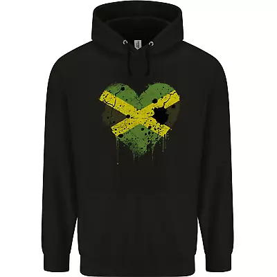 Love Jamaican Flag Jamaica Day Football Mens 80% Cotton Hoodie • £19.99