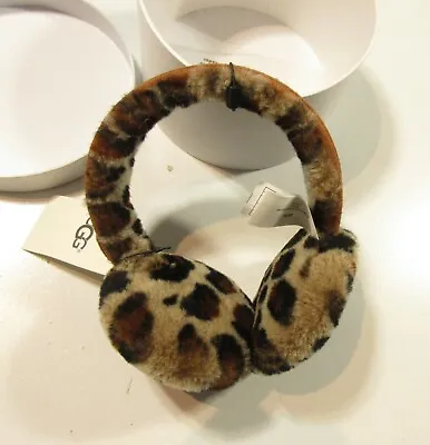 £26.84 • Buy UGG Women's Leopard Print Real Fur Dyed Shearling Sheepskin Earmuff