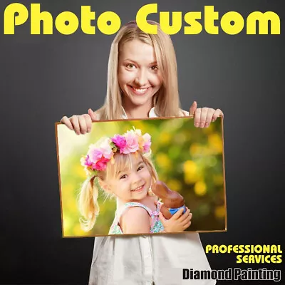 $21.88 • Buy DIY Custom Diamond Painting Full Drill Wedding Baby Family Photo Private Picture