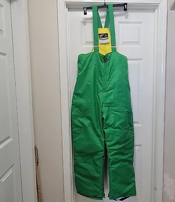 VTG John Deere Tractor Insulated Bib Overalls Ski Snow Pants Snowmobile Mens XL • $239.84