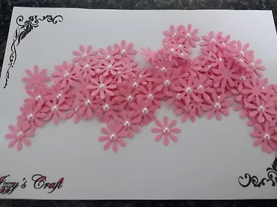 100 Pink DAISY FLOWER CARD MAKING#53CRAFT EMBELLISHMENTSbirthday Decorations • £1.89