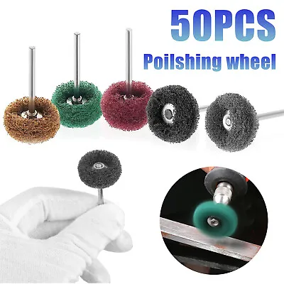 50-Metal Polishing Buffing Wheel Burr Kit Rotary Tool Accessories Set For Dremel • $13.29